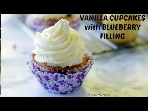 basic-vanilla-cupcakes-with-blueberry-filling-|-surprise-vanilla-cupcakes|how-to-make-basic-cupcakes