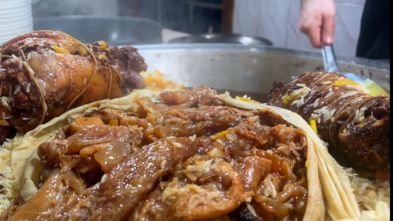 EXTREME UZBEKISTAN STREET FOOD - ULTIMATE UZBEKISTAN GOLDEN PULAO RECIPE | WEDDING PILAF #pilaf