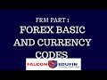 FRM PART I - FMP - FOREX - BASICS AND LOGIC BEHIND CURRENCY CODES