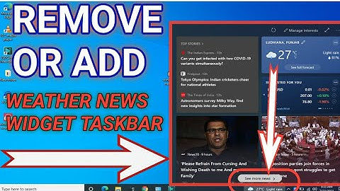 How to Remove the News Weather And Interests Widget From The Taskbar