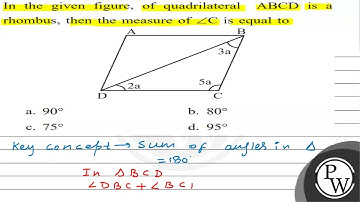 In the given figure, of quadrilateral \( A B C D \) is a rhombus, t...