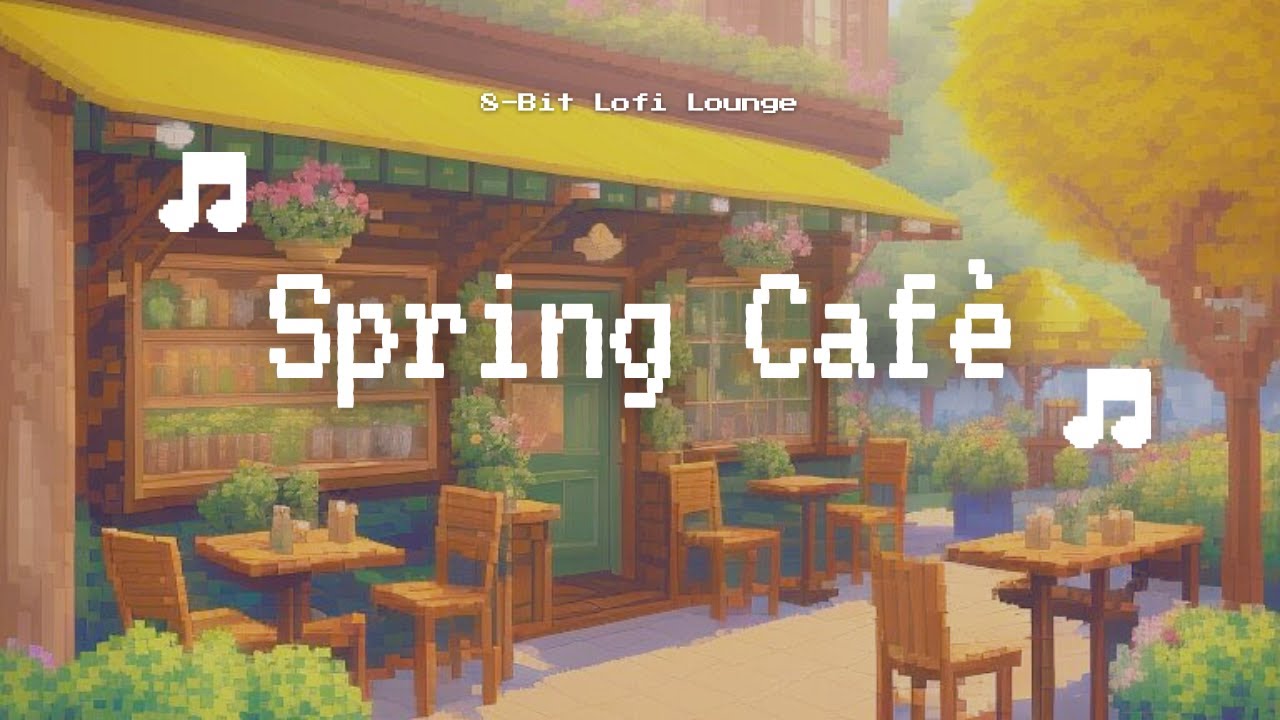 Cozy Spring Coffee Shop Jazz Lofi | Calm Lofi with Birdsong & Soft Beats 🌸🎶