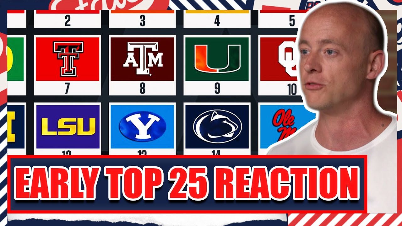 Early Top 25 Reaction For 2026 - Josh Pate's College Football Show ...