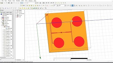 1x2 circular patches array antenna design simulated results for WR284 waveguide hfss