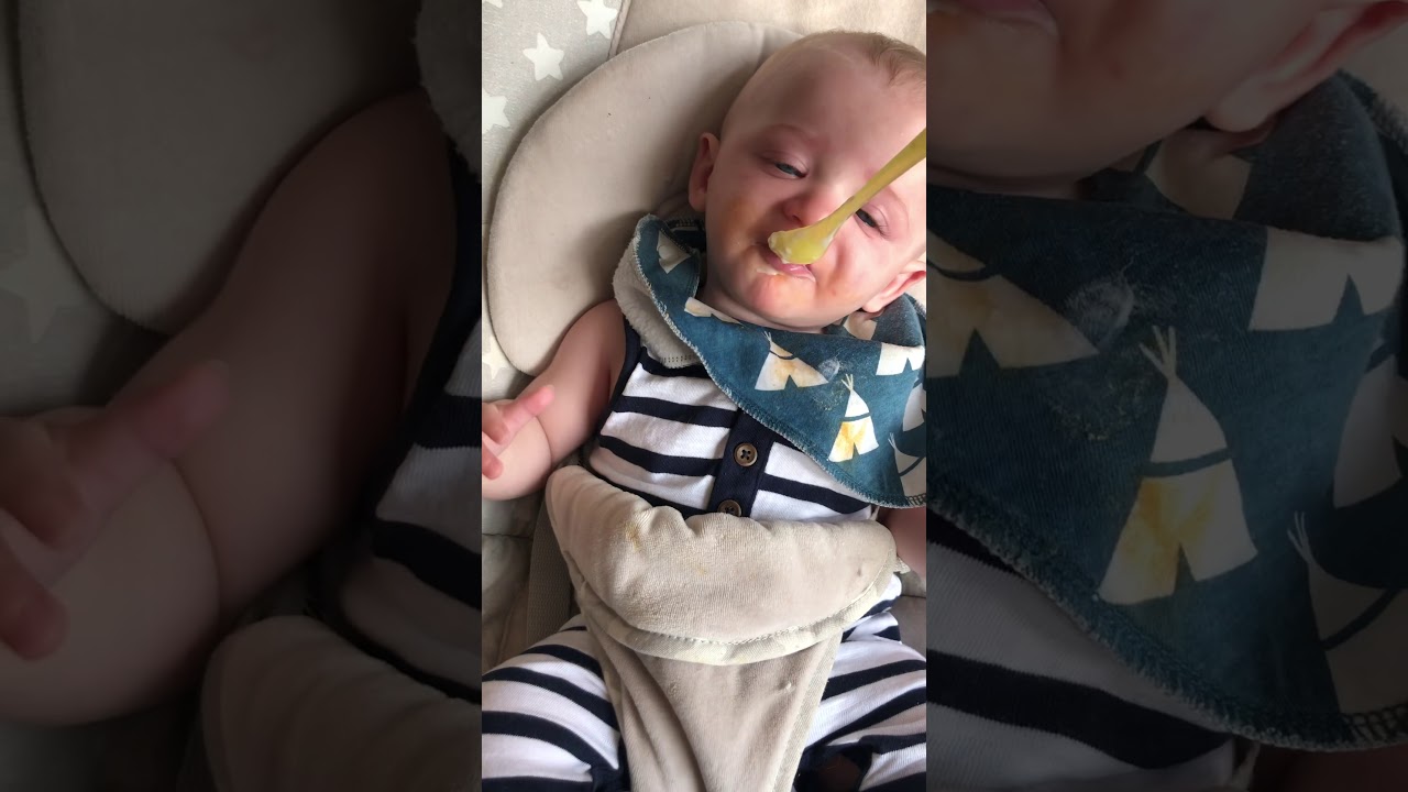 Baby cries because all the food is gone