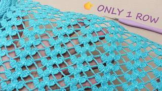 Узор крючком из ОДНОГО ряда! Лёгкий ажур с вау-эффектом 💎 Only 1 Row! Beautiful Crochet Mesh
