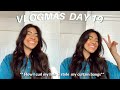 vlogmas day 19: how I curl my hair + style my curtain bangs