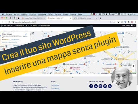 Crea il tuo sito WordPress - Inserire mappa Google senza plugin