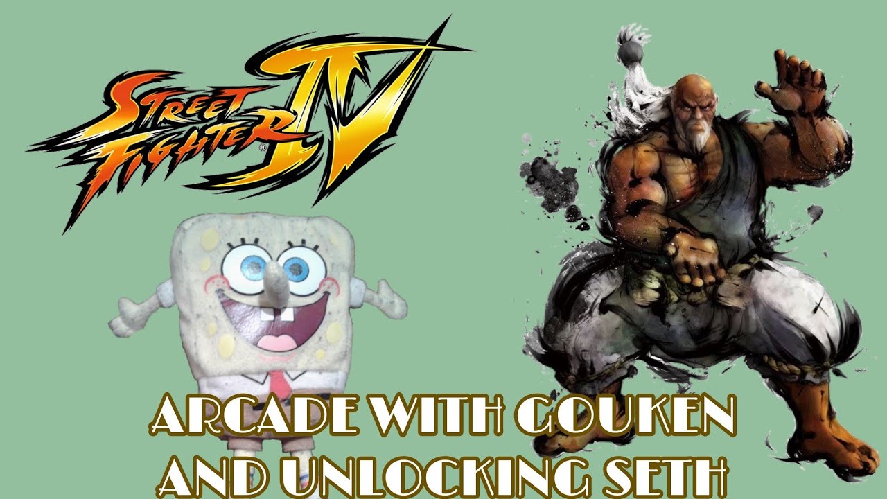 SpongeBob Plays Street Fighter IV Part 26 (Arcade With Gouken