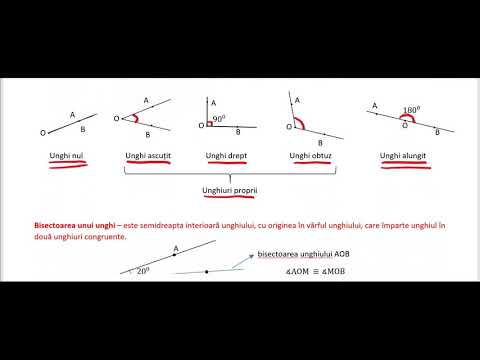 Clasa a V-a a VI-a - Geometrie - Unghiuri - Partea I