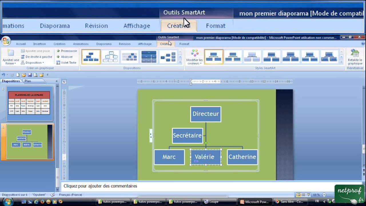 9 Inserer Un Organigramme Outil Smartart Youtube