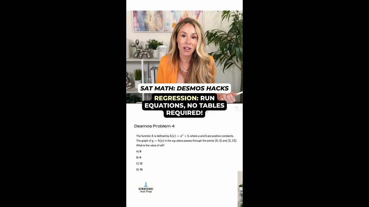Sat Math Regression SAT Math: You don’t need a full table to run a regression! - YouTube