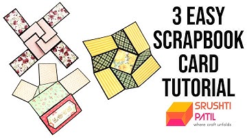 3 Easy Scrapbook Cards Tutorial by Srushti Patil