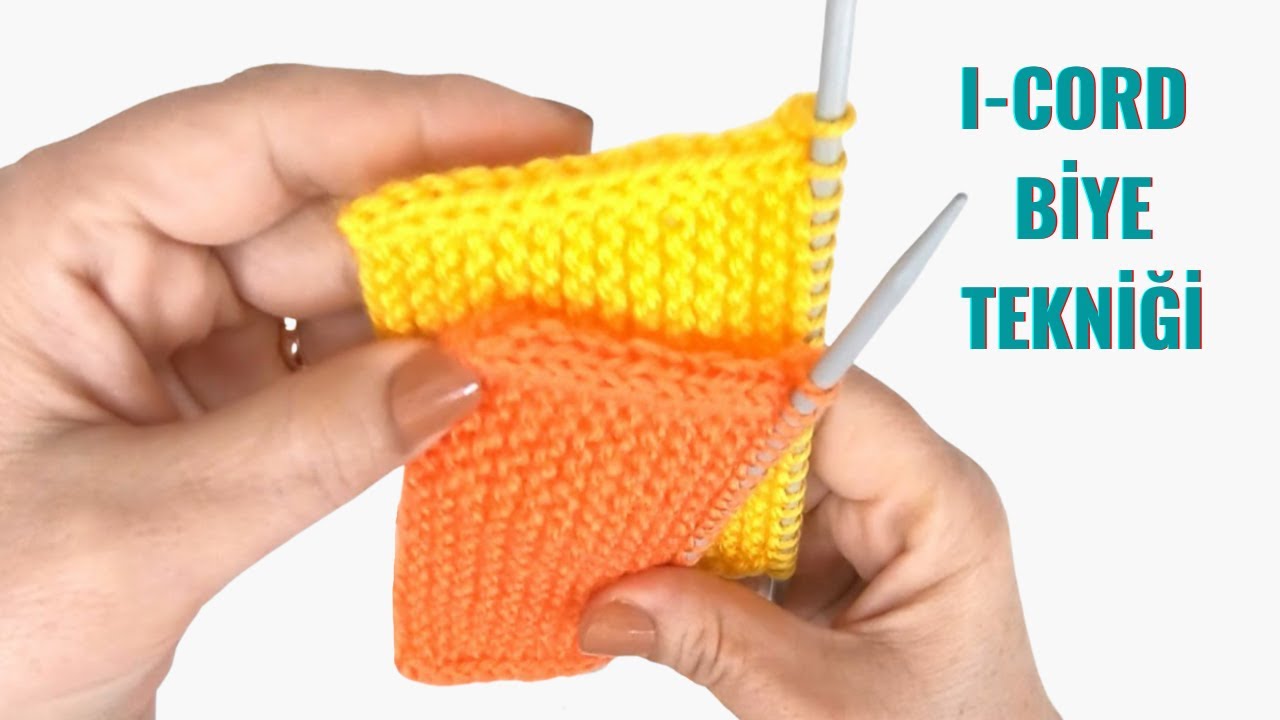 Изготовление кромочной каймы (шнура) / Техника I-Cord с 2 и 3-мя петлями / Вязание I-Cord