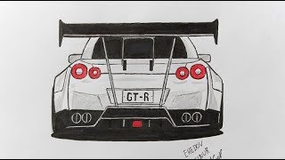 Как нарисовать машину Nissan GT-R (Ehedov Elnur) How to Draw a Nissan GT-R Как нарисовать машину Nissan GT-R (Ehedov Elnur) How to Draw a Nissan GT-R