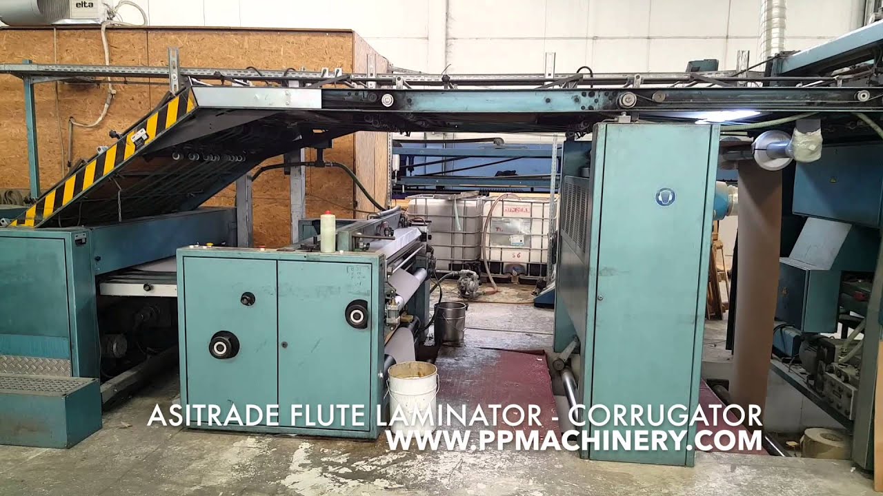 Asitrade Flute Laminator 1600 mm and corrugator from 1992 YouTube