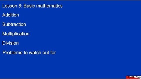 Arduino C++ Course Lesson 8: basic mathematics, addition, subtraction, multiplication and division.