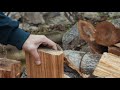 Chopping firewood for the winter , Working with an ax ASMR effect #Asmr #work #nature