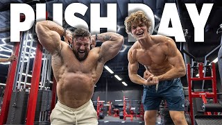 FULL PUSH DAY WITH A HOLLYWOOD ACTOR (TYLER GRAY)