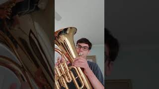 B flat scale on baritone horn Bb Major Scale Baritone Horn