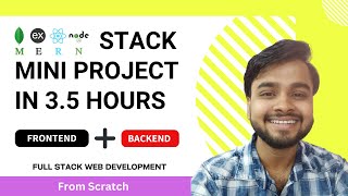 Make MERN Stack Mini project | Frontend + Backend | One shot Full Stack web development | 3.5 hours screenshot 1