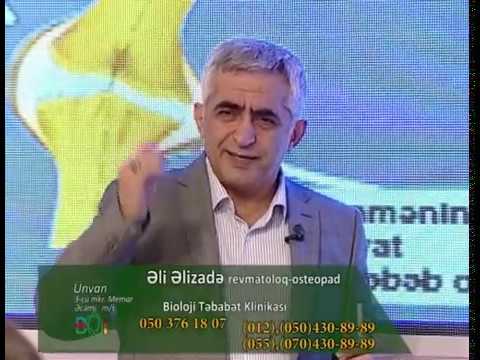 Bioloji Təbabət klinikasının Revmatoloq Osteopad həkimi Əli Əlizadə oynaq ağrılarından danışdı.