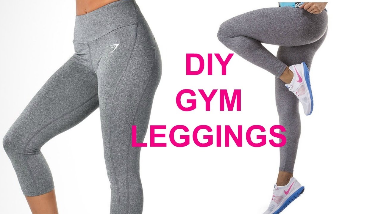 DIY GYM LEGGINGS: TRANSFORMING THIS PANTYHOSE LEGGINGS - YouTube