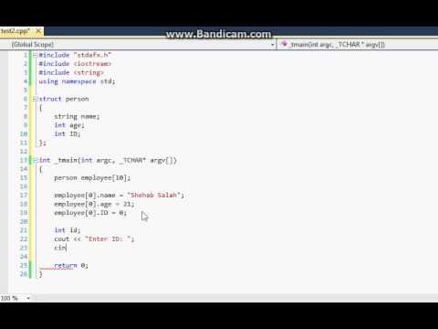 35- Array Of Structures C++ [ بالعربي ] - YouTube