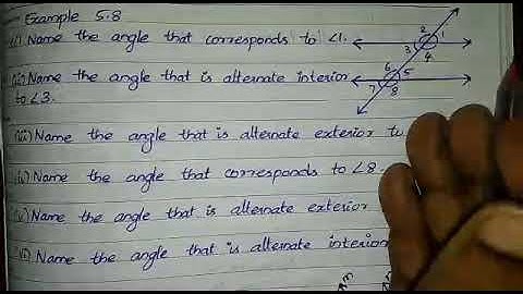 Example 5.8) name the angle that corresponds to 1.