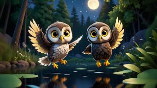 Four Baby Owls Hoot Hoot Hoot | Owl Song for Kids | Nursery Rhymes and Learning Songs