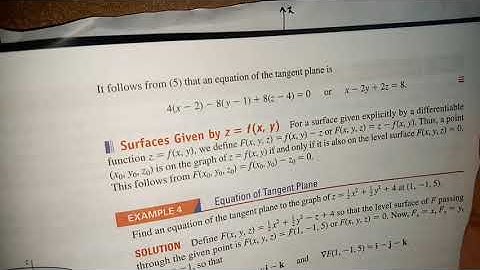 Tangent planes and normal lines