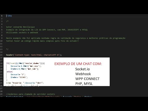 Exemplo de chat com Sockets - Webhook - WPP Connect - PHP - MYSQL