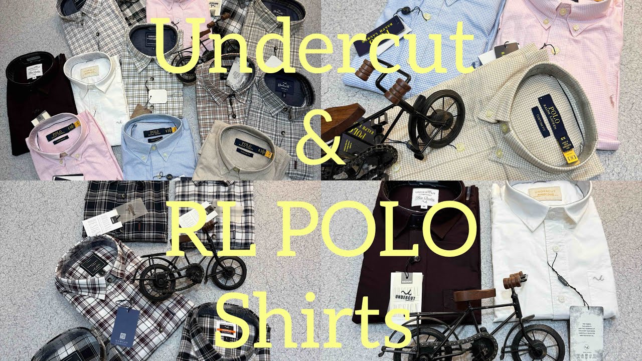 R L POLO SHIRTS// Undercut check & plain shirts 