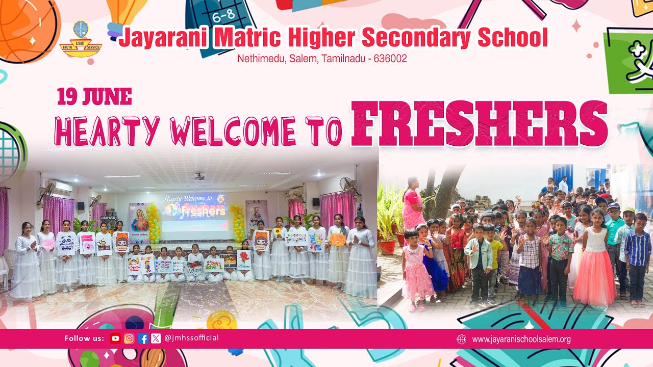 FRESHERS DAY 2025  / JAYARANI MATRIC. HR. SEC. SCHOOL / NETHIMEDU / SALEM