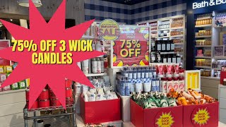 BATH & BODY WORKS SEMI ANNUAL SALE WALK THROUGH AND HAUL WITH MOMMA MARIE WE FOUND 75% OFF CANDLES