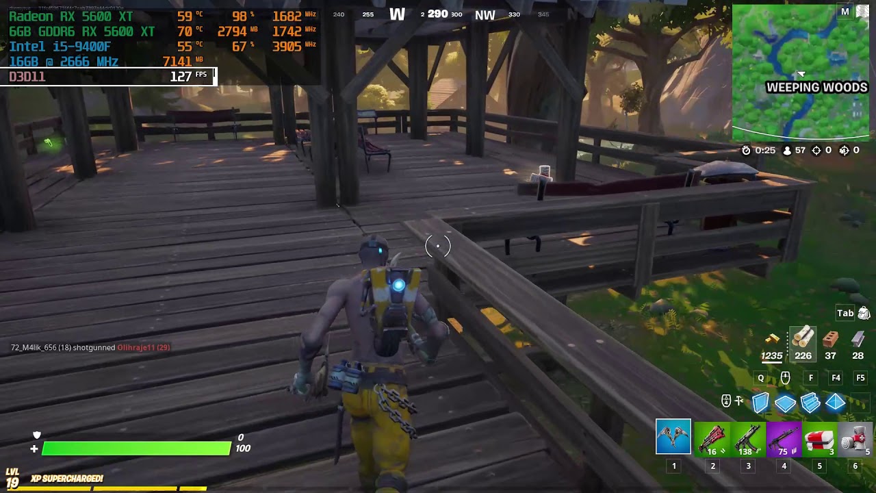 PC Gaming Raptor5 Intel - Fortnite Gameplay & FPS