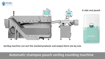 Automatic shampoo pouch sorting counting machine