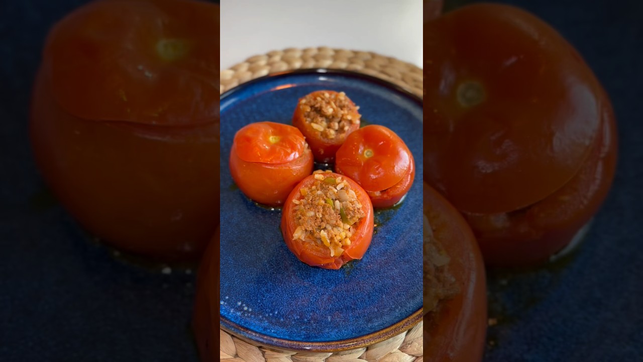 Tomato Dolma with Ground Beef. Kıymalı Domates Dolması. #food #yemek #recipe #tarifi Tomato Dolma with Ground Beef. Kıymalı Domates Dolması. #food #yemek #recipe #tarifi