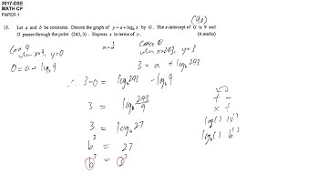 HKDSE 2017 Math paper 1 - #15 Log