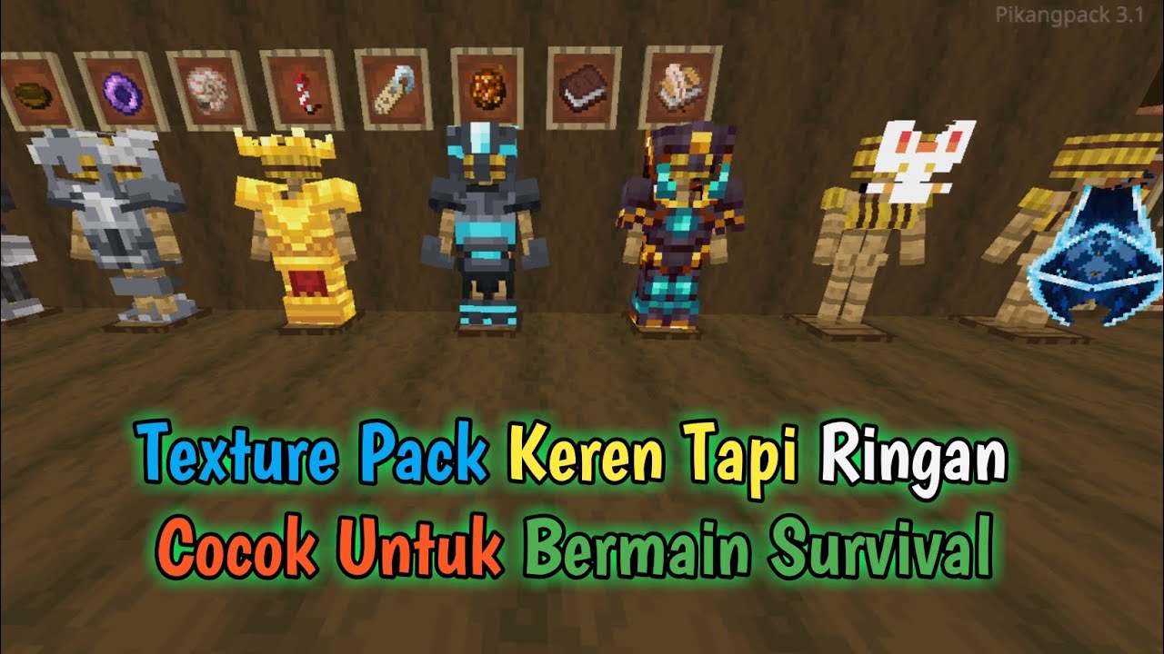 Texture Pack Mcpe Keren Dan Ringan Untuk Bermain Survival || Top 1 ...