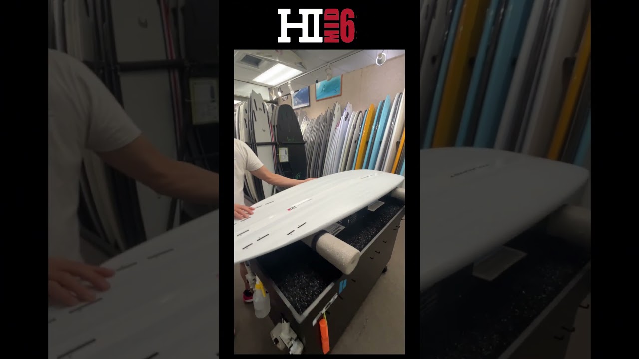 The Mid 6 gives you thruster, quad, or twin — all in a shortboard 