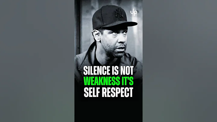 Silence is not weakness it's self respect / Denzel Washington Motivational Quotes. #motivation