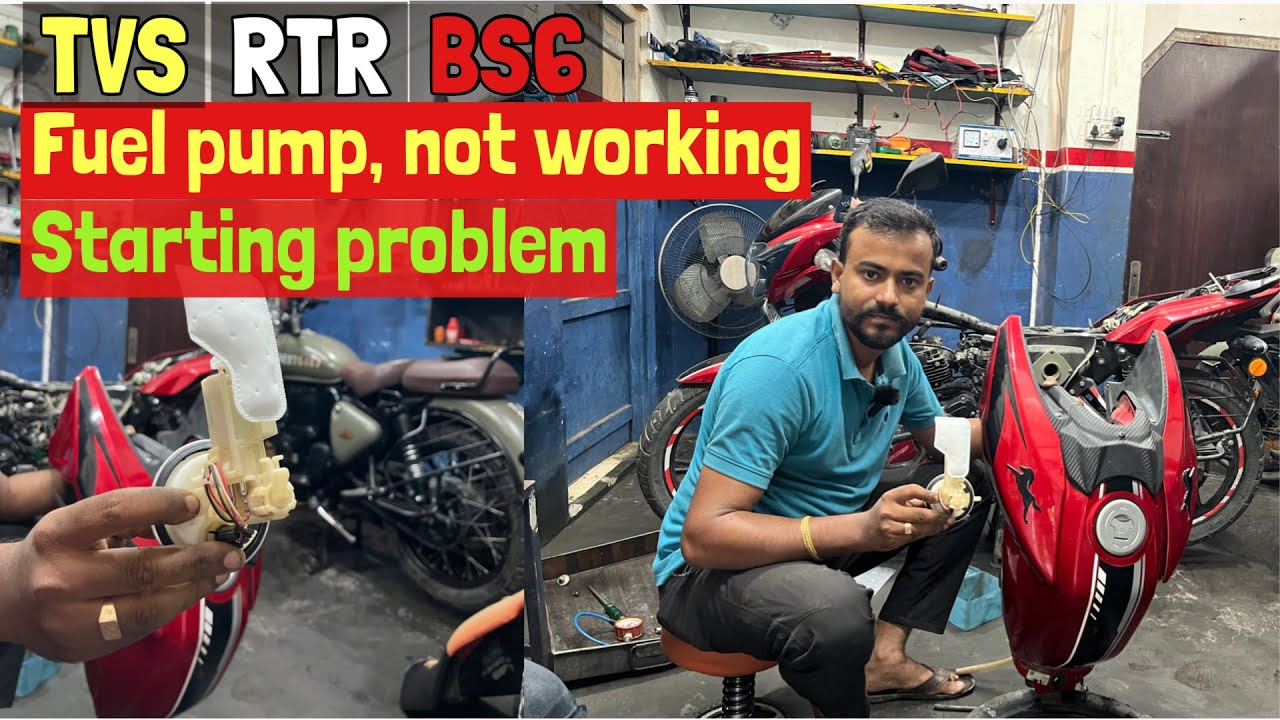 TVS RTR BS6! Fuel Pump Not Working!! starting problem!! Replace Fuel Pump!!Three phase pump Working!