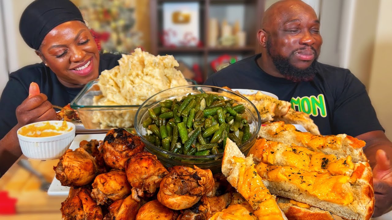 ITS OPEN AGAIN!..| CHEESY BREAD| MASHED POTATOES| CHICKEN| MUKBANG EATING SHOW!