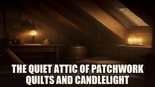 A cottage attic full of quilts and candlelight 🌧️ | Cozy Sleep Story for Grown Ups (Rain & Fire Sou