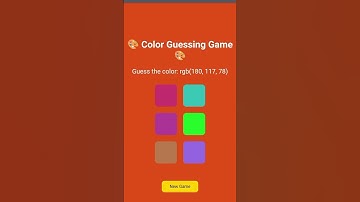 Color Guessing Game using HTML, CSS & JavaScript | Fun Mini Project for Beginners 🎨
