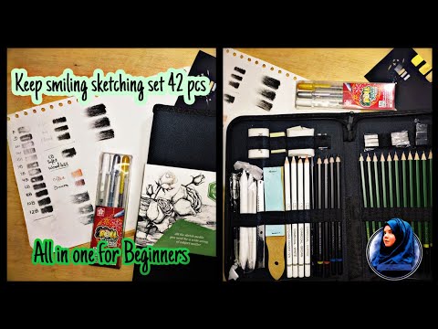 Keep Smiling Sketching Kit Drawing Set Of 42 Pcs