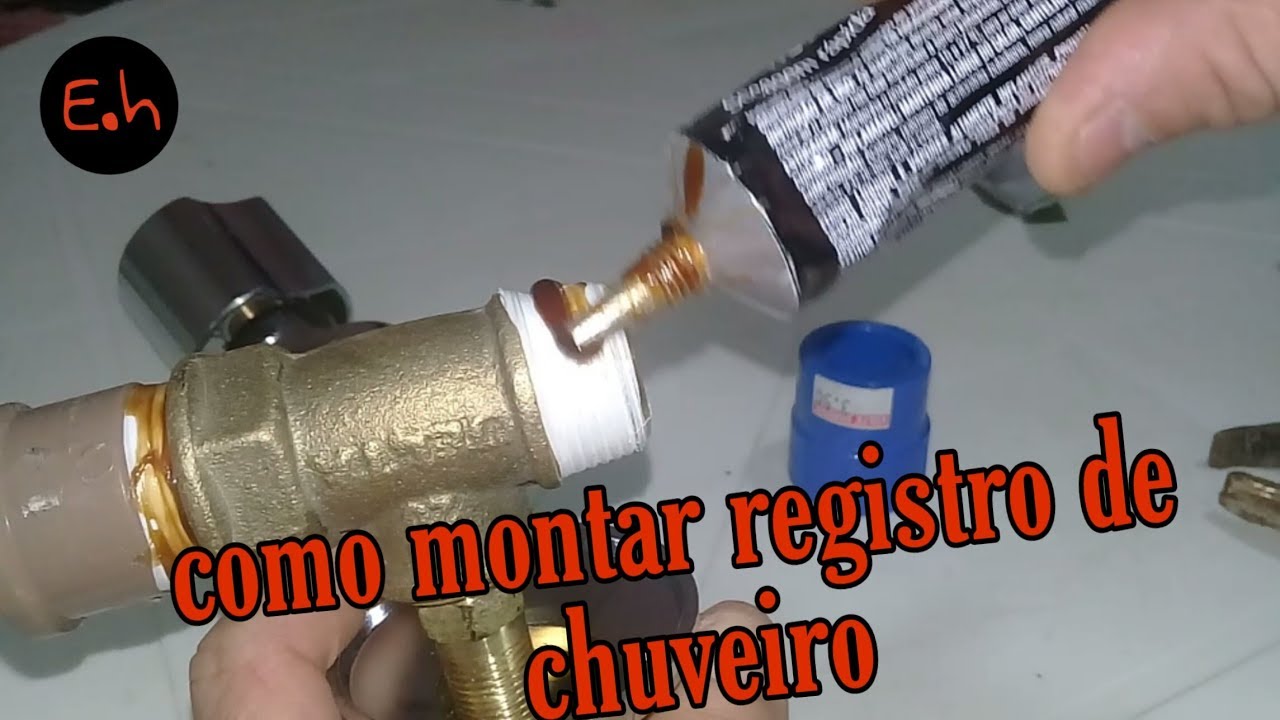 como montar registro de chuveiro de modo correto. - YouTube