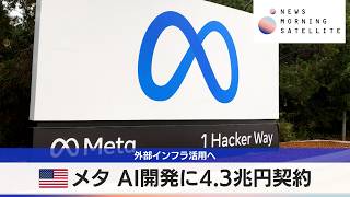 米メタ AI開発に4.3兆円契約　外部インフラ活用へ【モーサテ】