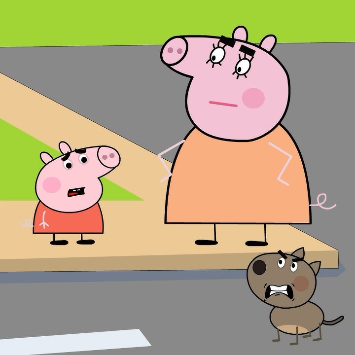PEPPA QUIERE TOCAR AL PERRO RABIOSO 🐶😱 #peppalatino